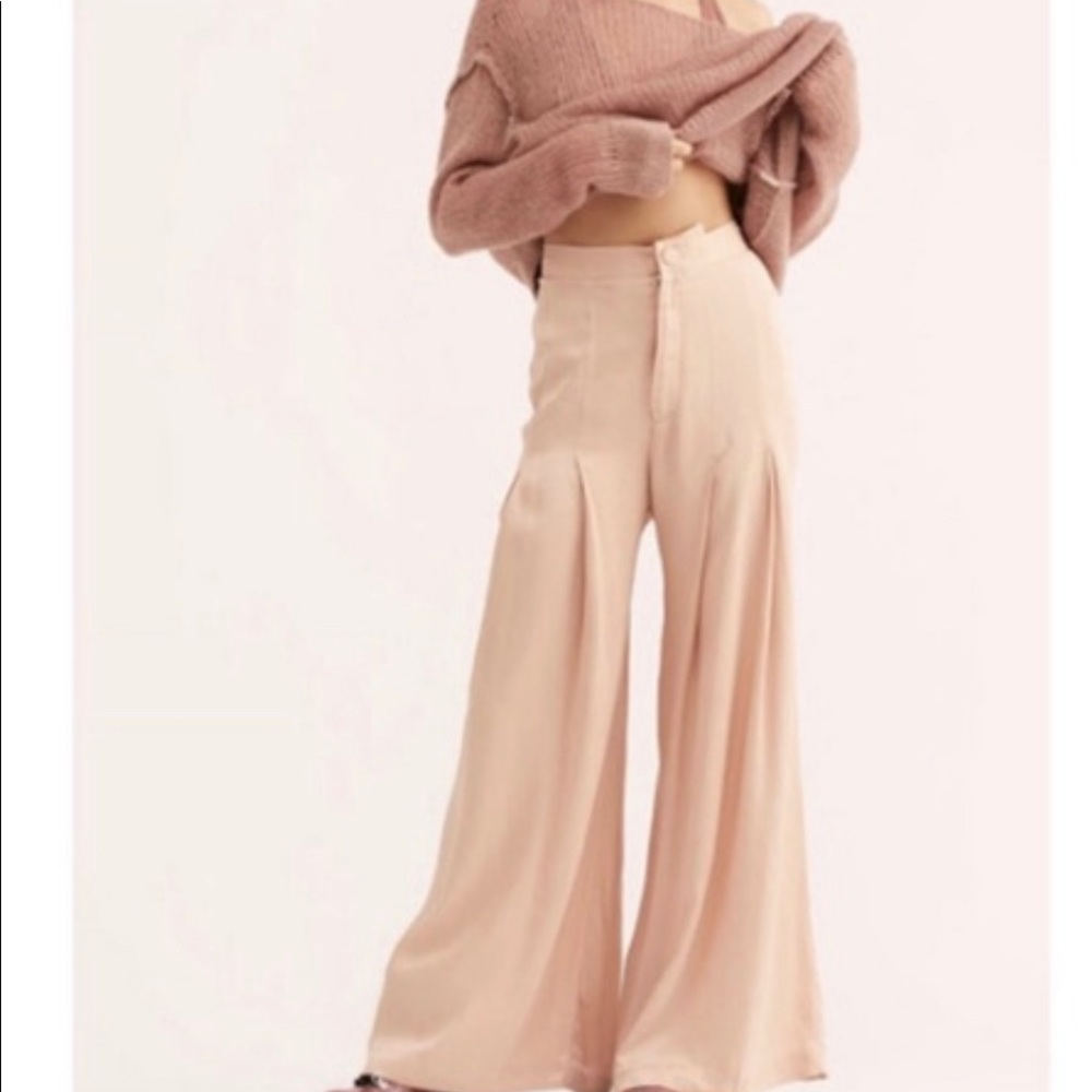 Pink/rose freempeople wise led silk pant